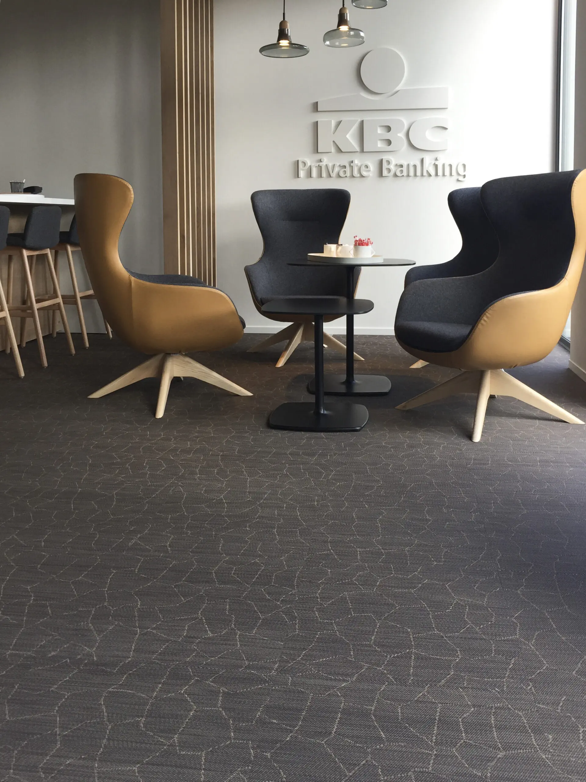 Elegant chairs in a banking office